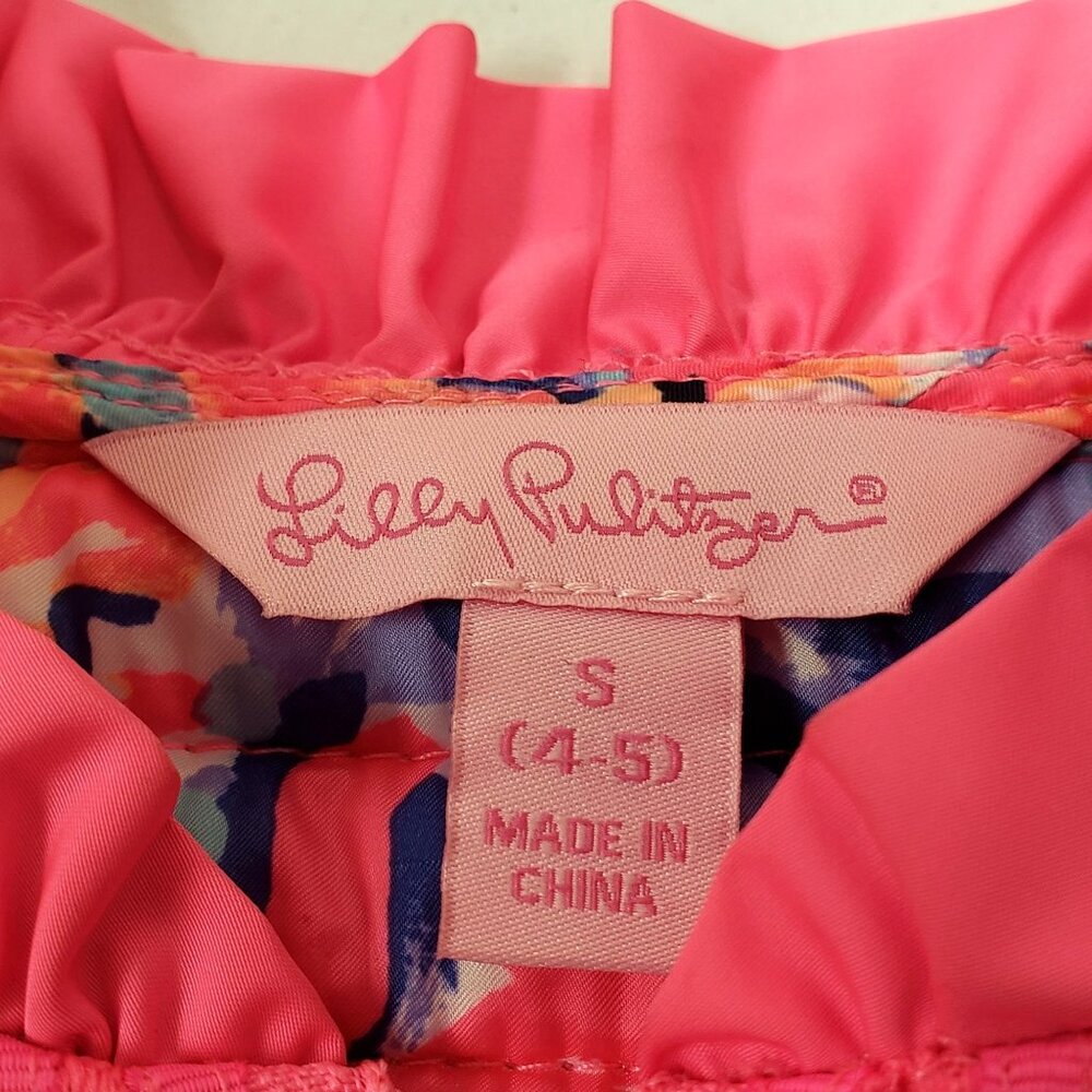Lilly Pulitzer Girls Pink Quilted Ruffle Vest Size Small 4-5 - Picture 4 of 8